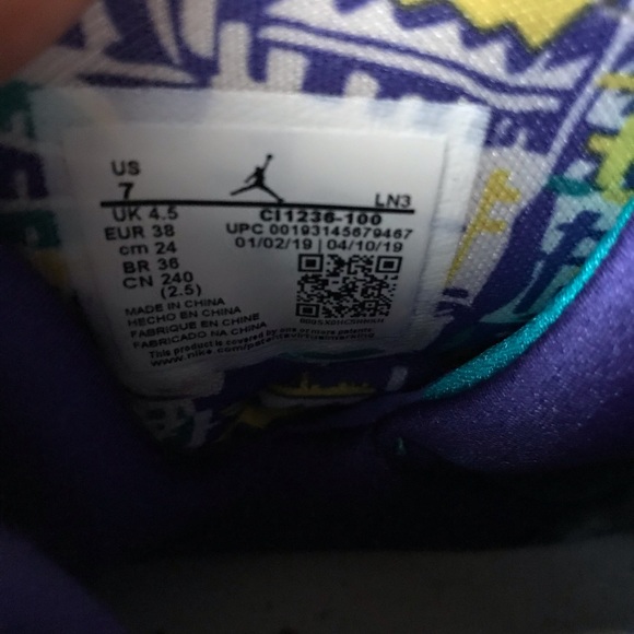 Air Jordan Retro 8 White Aqua (W) 2019 Sz 7 - Picture 6 of 8